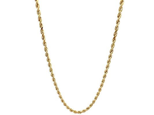 Diamond Cut Rope Chain Necklace 18 Inch
