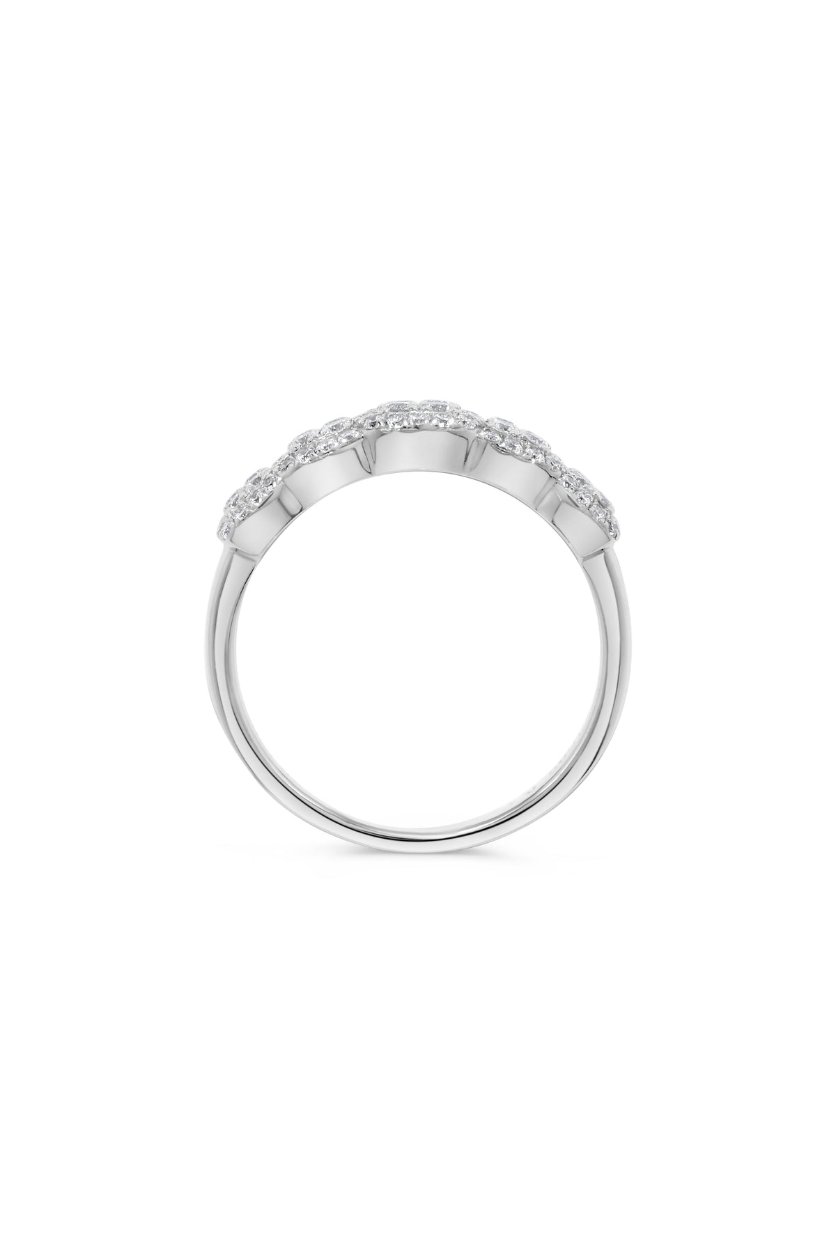 0.52 ct. t.w. Five-Section Round Diamond Cluster Ring in 14K White Gold