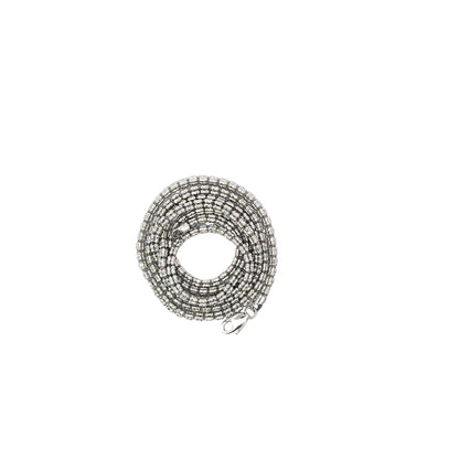 14K White Gold Diamond-Cut Ice Chain Necklace, 24 in