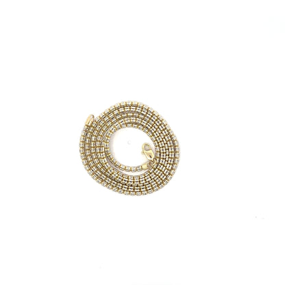 14K Yellow Gold Diamond-Cut Ice Chain Necklace
