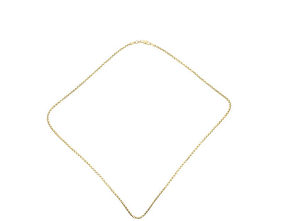 14K Box Link Gold Chain, 2 mm, 20 in