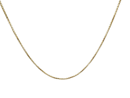14K Box Link Gold Chain, 2 mm, 20 in