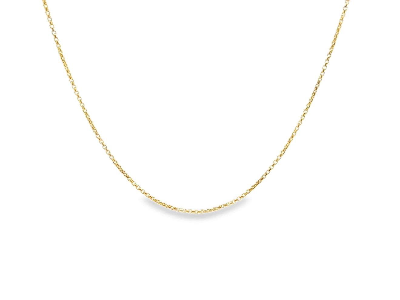 14K Box Link Gold Chain 2mm 20"