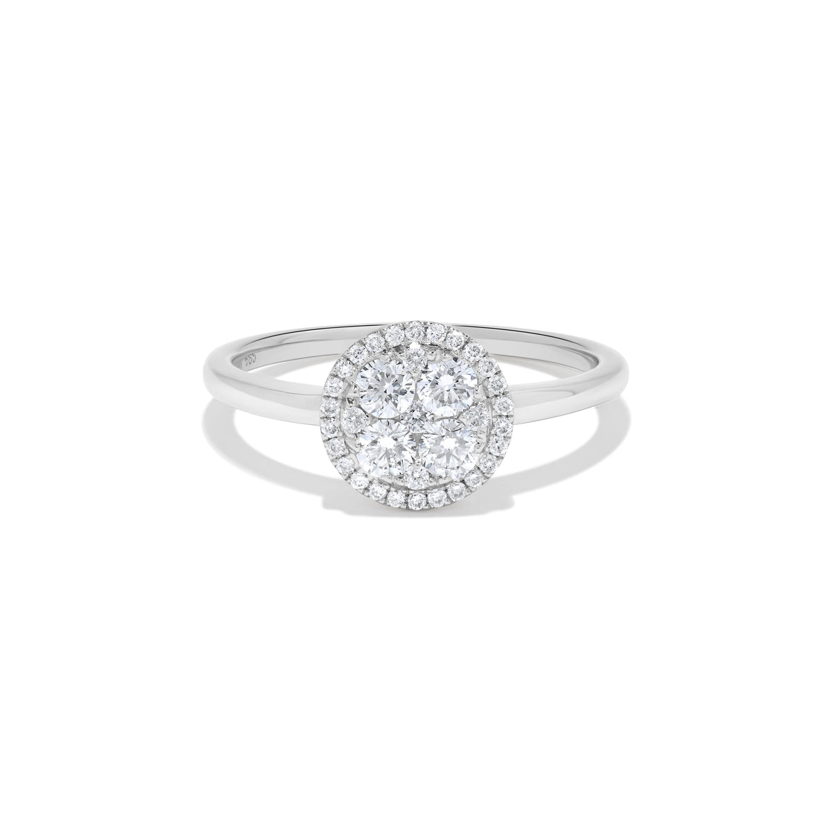 0.50 ct. t.w. Circle-Shaped Round Diamond Cluster Ring in 14K White Gold