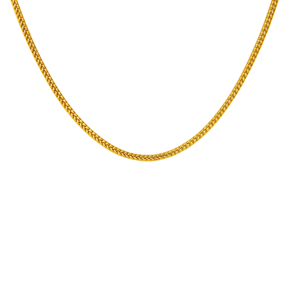 14K Yellow Gold Franco Chain Necklace, 2.7 mm