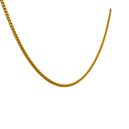 14K Yellow Gold Franco Chain Necklace, 2.7 mm