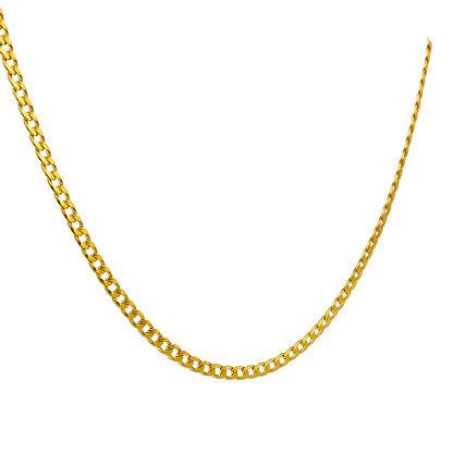 10K Yellow Gold Curb Link Chain Necklace