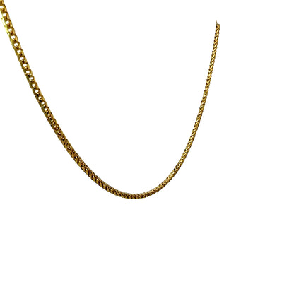 14K Yellow Gold Franco Chain Necklace, 2.7 mm
