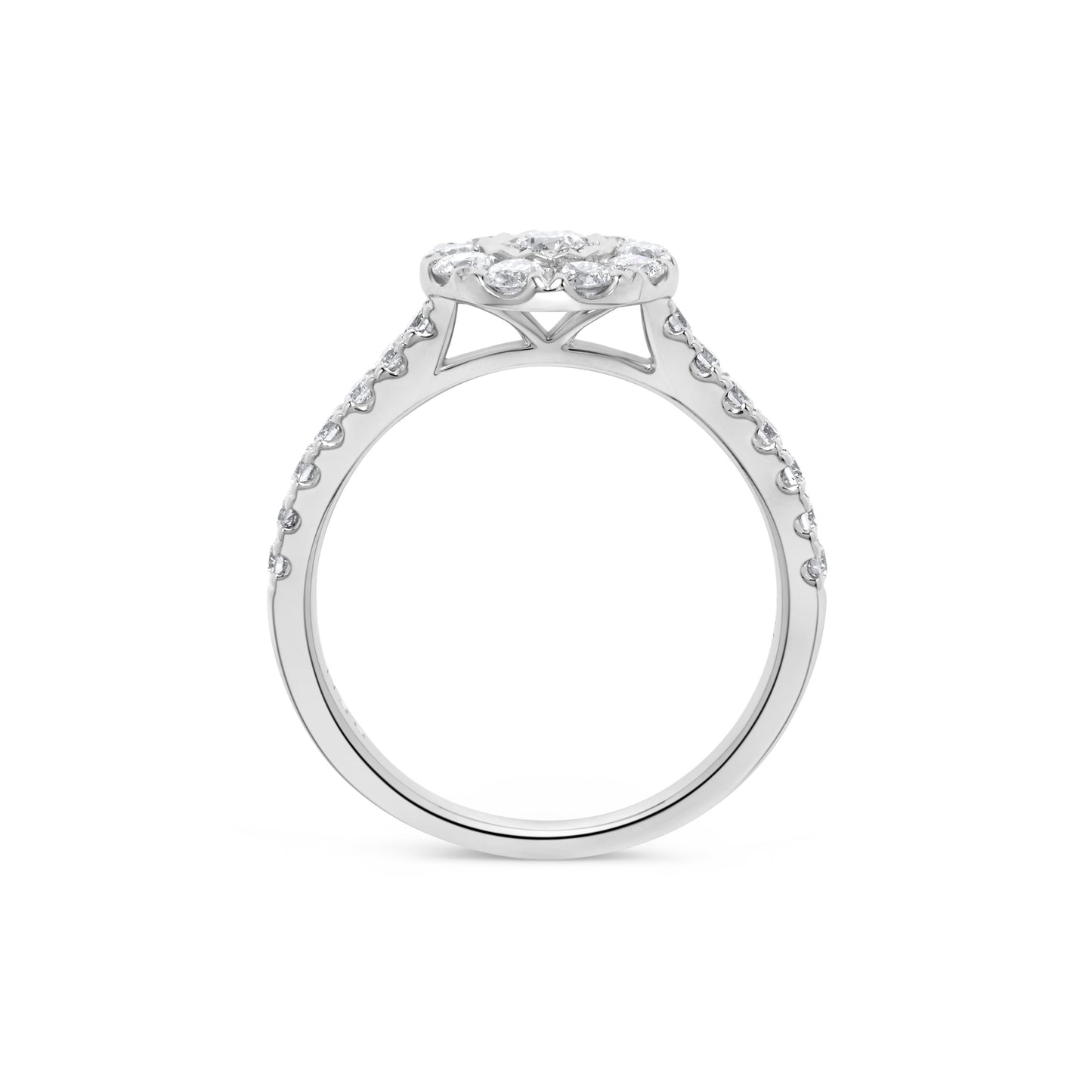 Miracle Diamond Halo Ring in 14K White Gold