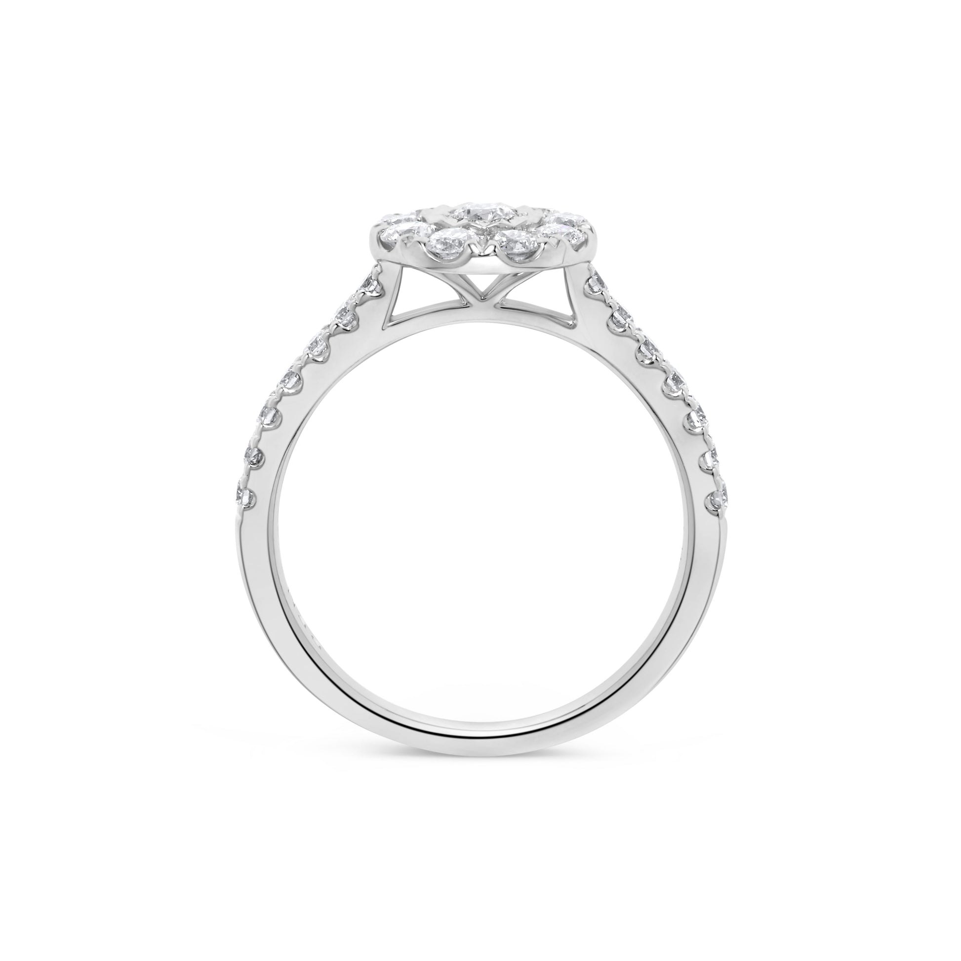 Miracle Diamond Halo Ring in 14K White Gold