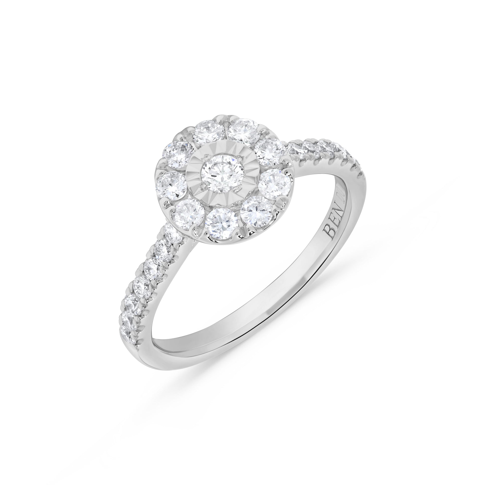 Miracle Diamond Halo Ring in 14K White Gold