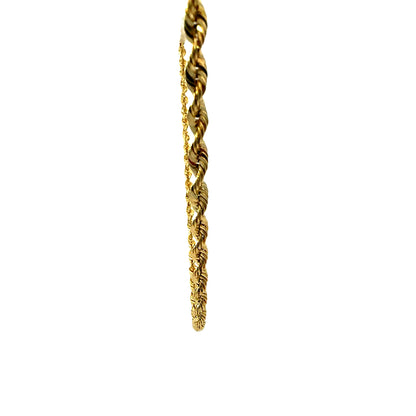 14K Diamond-Cut Rope Gold Chain, 4.2 mm, 22 in