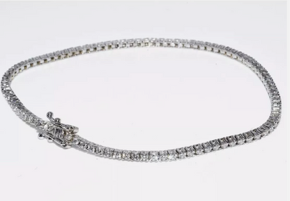 14K White Gold 1.46 ct Lab-Grown Diamond Tennis Bracelet