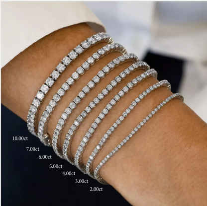 14K White Gold 1.46 ct Lab-Grown Diamond Tennis Bracelet