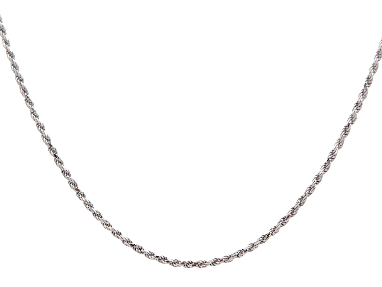 Sterling Silver Rope Chain Necklace product photo 2