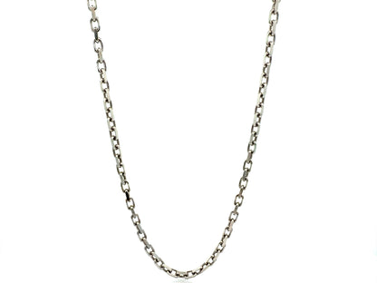 Sterling Silver Cable Chain Necklace, 18 in, 3.3 mm