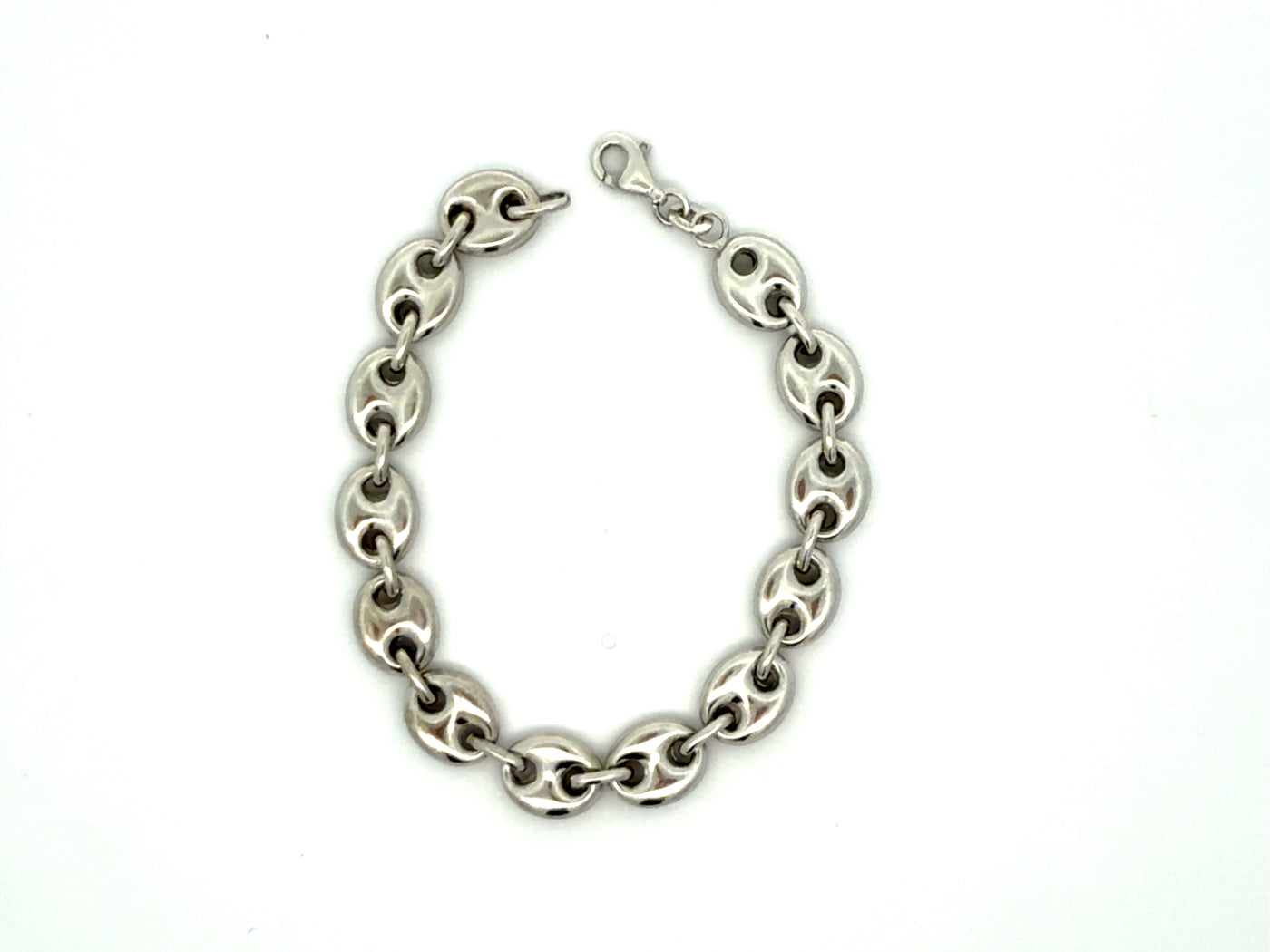 Silver Anchor Puff Link Bracelet – 7 in, 8.6 mm, 8.5 g product photo 1