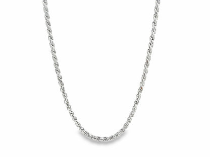 Sterling Silver Rope Chain Necklace – 22 in, 3.2 mm, 20.4 g product photo 1