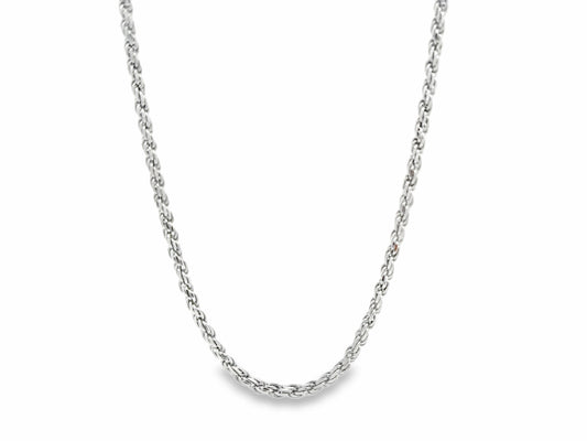 Sterling Silver Rope Chain Necklace – 22 in, 3.2 mm, 20.4 g product photo 1