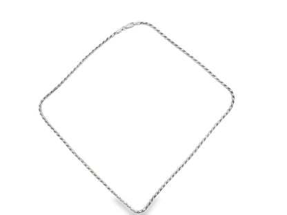 Rope Chain Necklace, 2.7 mm, Rhodium-Plated Sterling Silver, Approx. 20 in