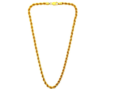 Rope Chain Necklace, Yellow Gold-Plated Sterling Silver, Approx. 16 in