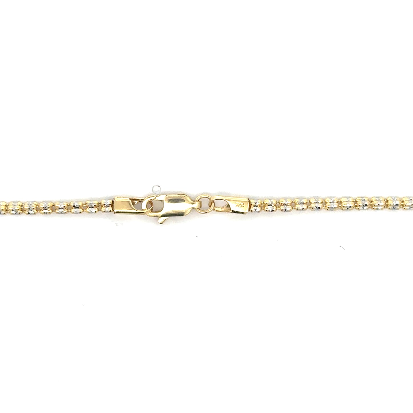 14K Yellow Gold Diamond cut Ice Chain 22 Inch 2.6mm 11 Grams