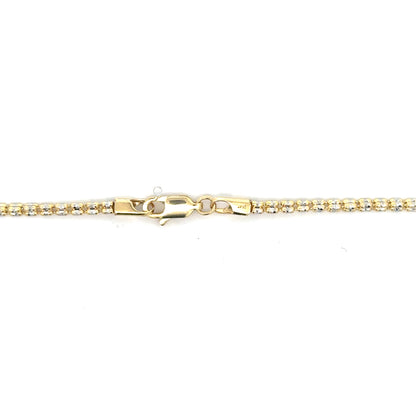 14K Yellow Gold Diamond-Cut Ice Chain Necklace