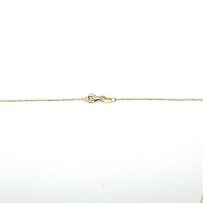 14K Yellow Gold 1mm Diamond Cut Moon Chain Necklace 16 Inch