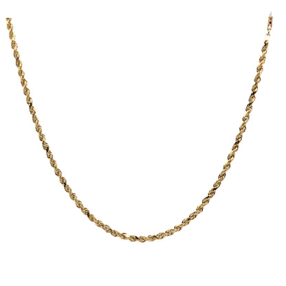 14K Diamond-Cut Rope Gold Chain, 3.5 mm, 18 in