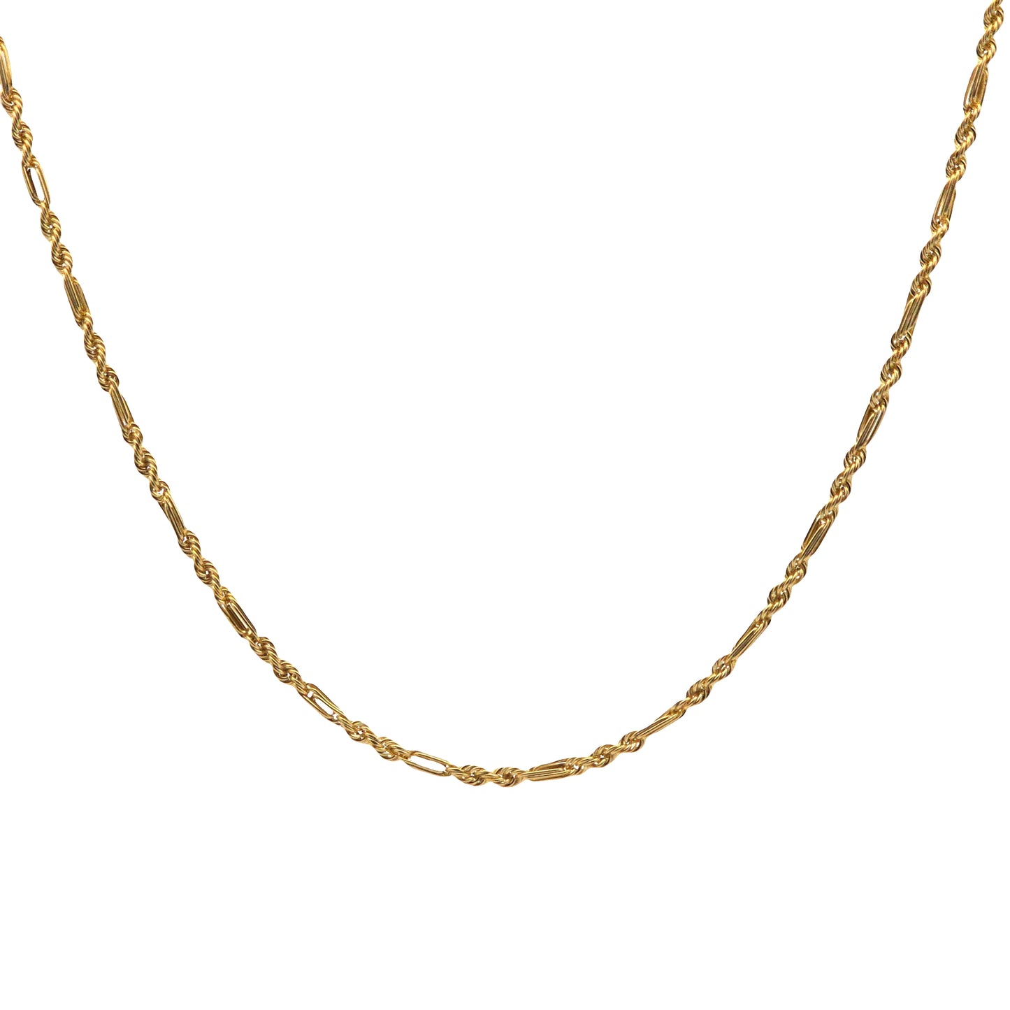 14K Saguaro Finish Rope Gold Chain 2.5mm 20"