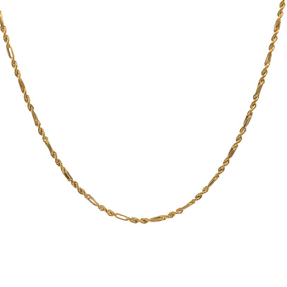 14K Saguaro-Finish Rope Gold Chain, 20 in, 2.5 mm