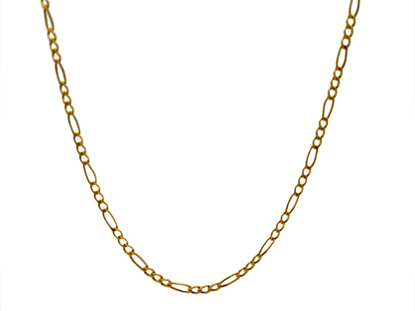 14K Figaro Link Gold Chain, 24 in, 2 mm