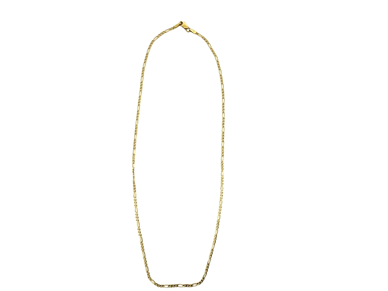 14K Figaro Link Gold Chain 2mm 22"