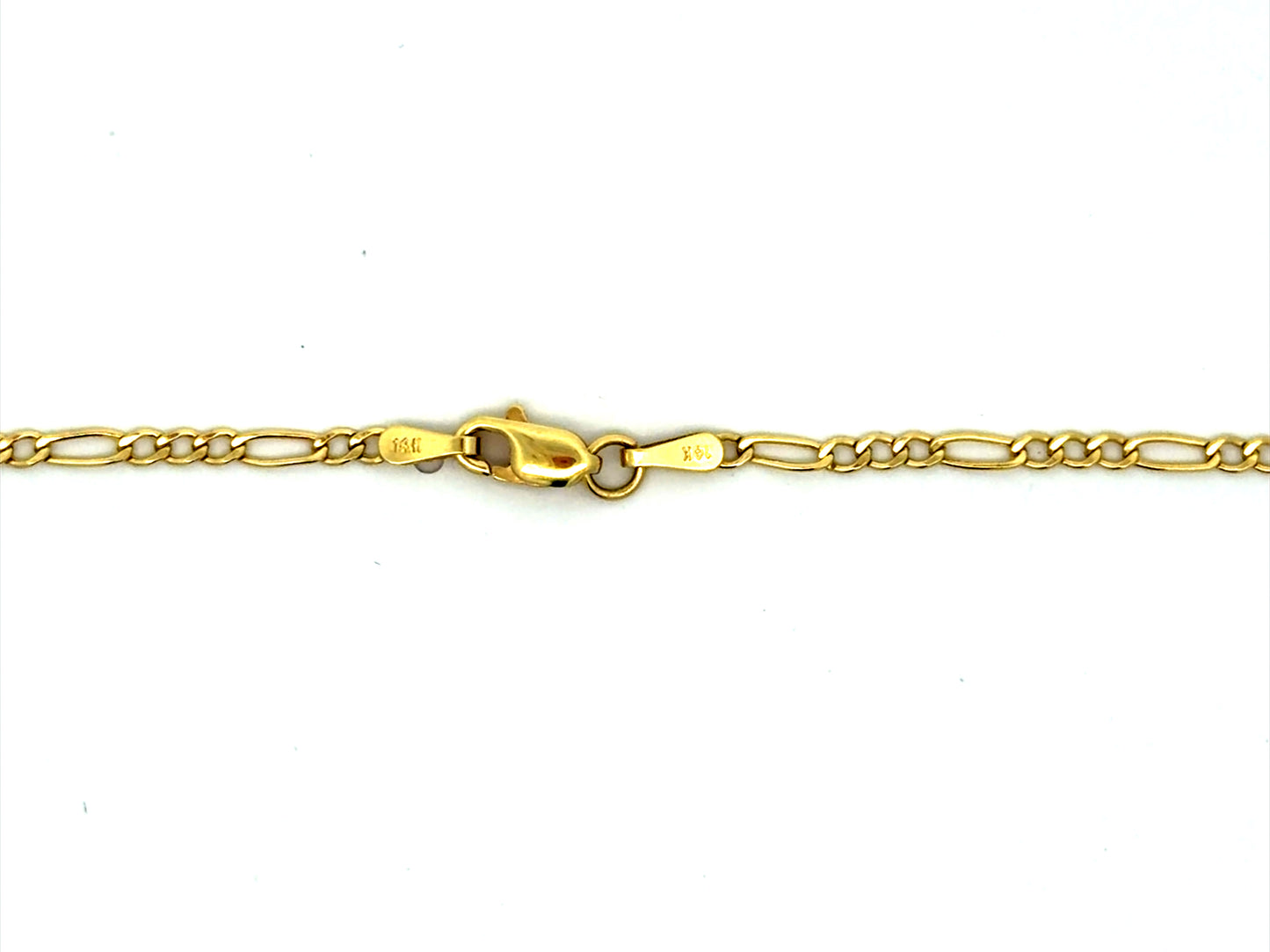 14K Figaro Link Gold Chain 2mm 16"