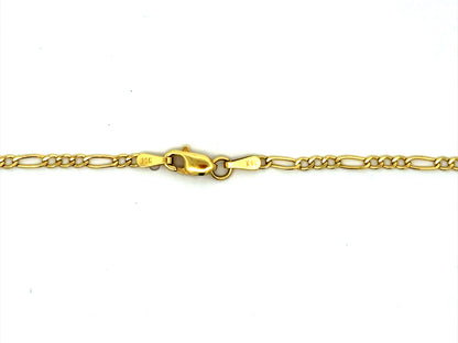 14K Figaro Link Gold Chain, 22 in, 2 mm