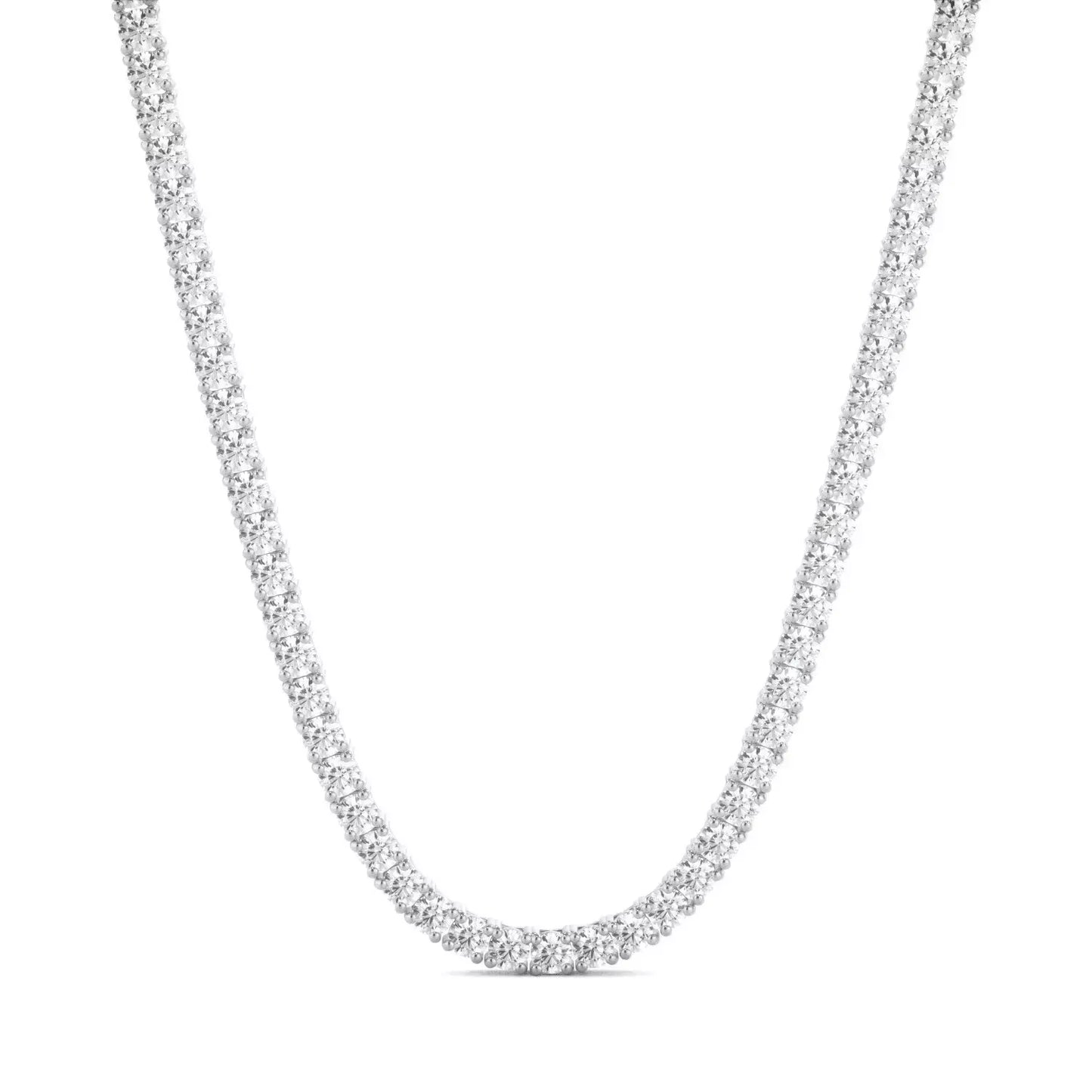 Lab Grown Diamond Tennis Necklace D-E VS 14K White Gold 7.00ctw 4 Prong