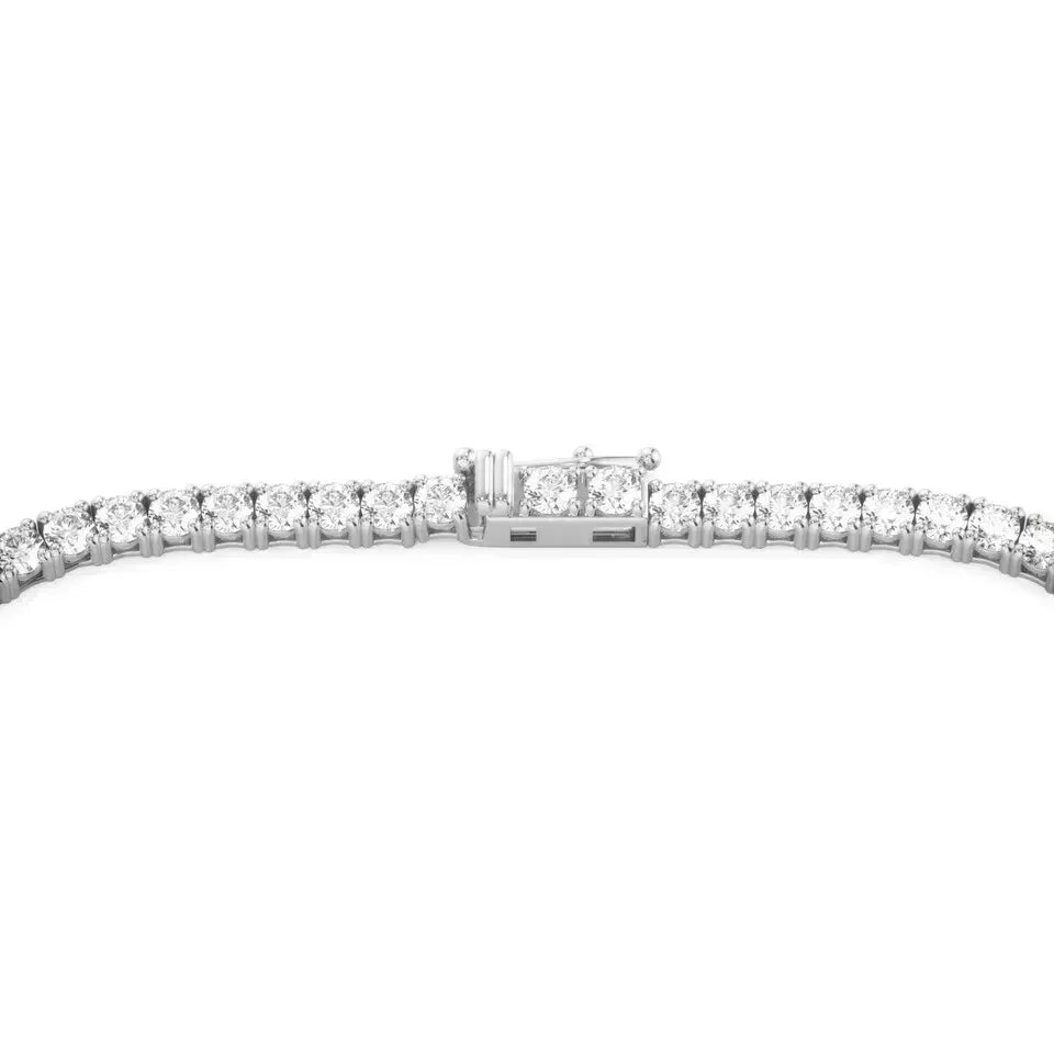 Lab Grown Diamond Tennis Necklace D-E VS 14K White Gold 7.00ctw 4 Prong
