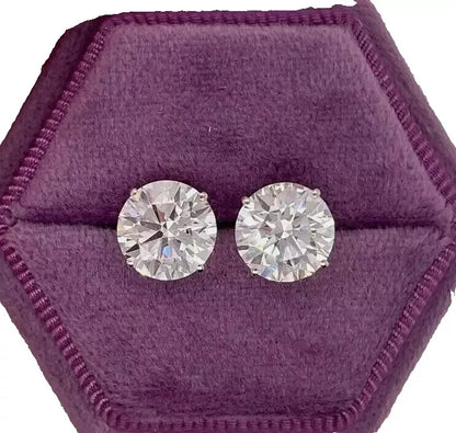 14K White Gold Lab-Created Diamond Stud Earrings
