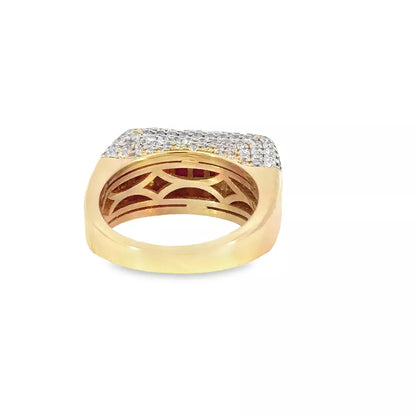 Elegant Ruby Ring with Diamonds Aprox 2ct Ruby 1.56ct Diamonds 7.7 Grams Gold