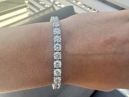 13.56 TCW Lab-Grown Diamond Tennis Bracelet in 14K White Gold